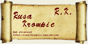 Rusa Krompić vizit kartica